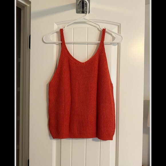 Alex Mill Billie Sweater Tank in Papaya | Size M - Picture 6 of 7